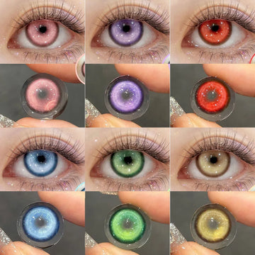 Qfdian Cosplay  Myopia Corlor Contact Lenses Anime Pupil 6months 1pair Halloween Cute Eye Lenses